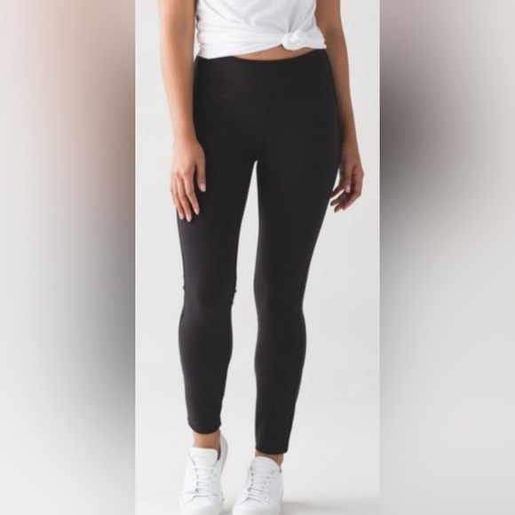 Lululemon | Black Straight Ankle Pixi Front Seam Ponte Leggings Pants 4 - Picture 16 of 16